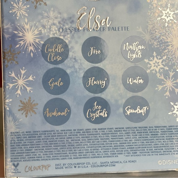 Frozen 2 Elsa Pressed Powder Eyeshadow Pallet by Colourpop Limited Edition - Picture 7 of 10